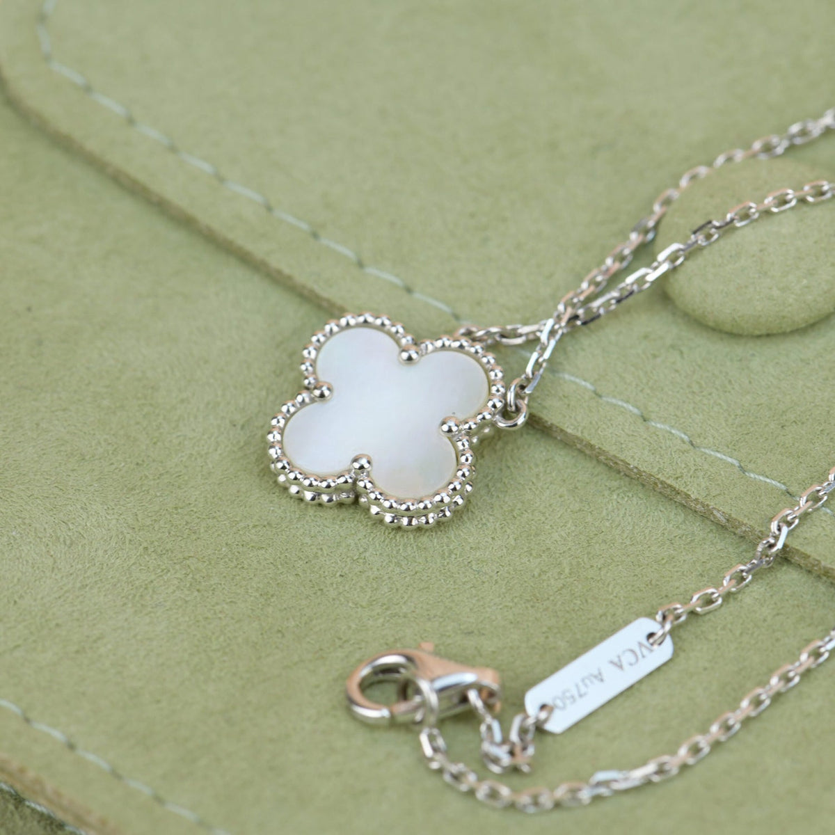 ¡®lume Jewelry¡¯CLOVER  15MM WHITE MOTHER-OF-PEARL SILVER