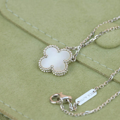 ¡®lume Jewelry¡¯CLOVER  15MM WHITE MOTHER-OF-PEARL SILVER