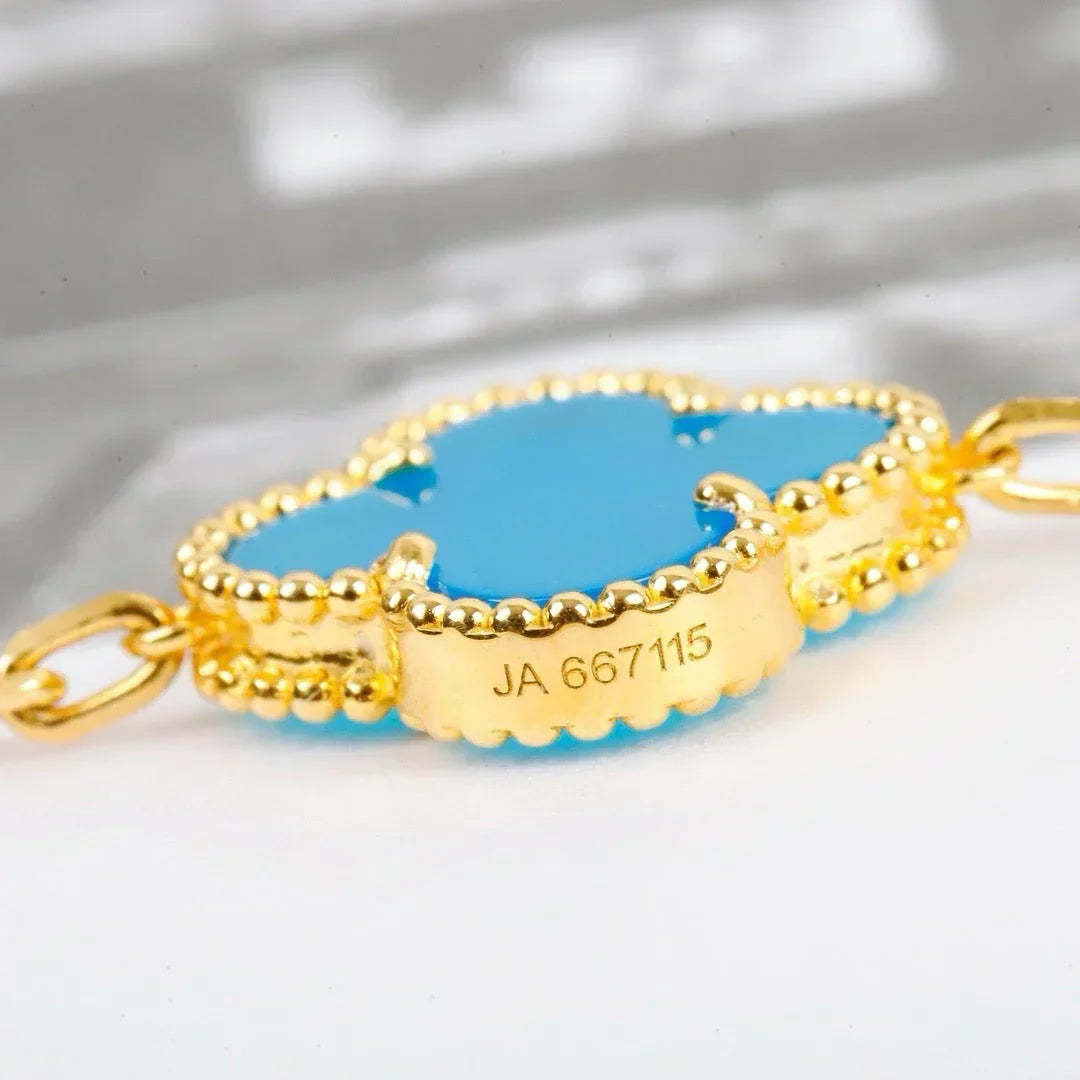 [lume Jewelry]New  CLOVER 5 MOTIF TURQUOISE BRACELET COLLECTION