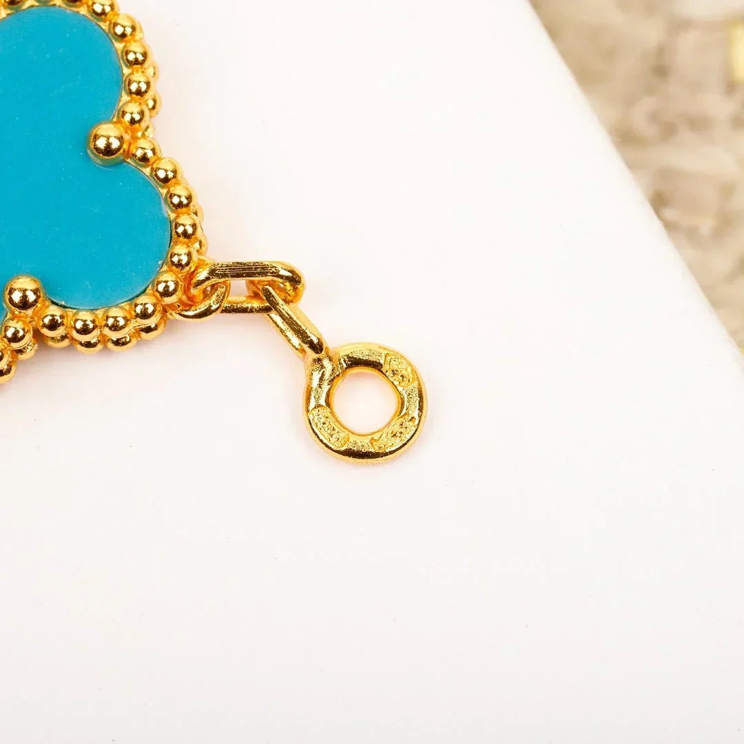 [lume Jewelry]New  CLOVER 5 MOTIF TURQUOISE BRACELET COLLECTION