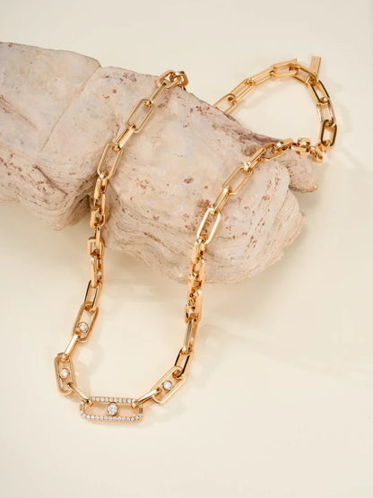 [lume Jewelry] MK NEW SLIDING DIAMOND NECKLACE