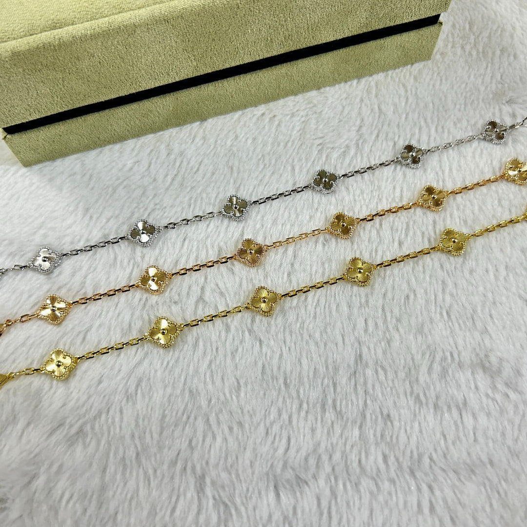 [lume Jewelry]New CLOVER 6 MOTIF DIAMOND BRACELET