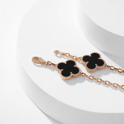 ¡®lume Jewelry¡¯CLOVER 10 MOTIFS ONYX NECKLACE