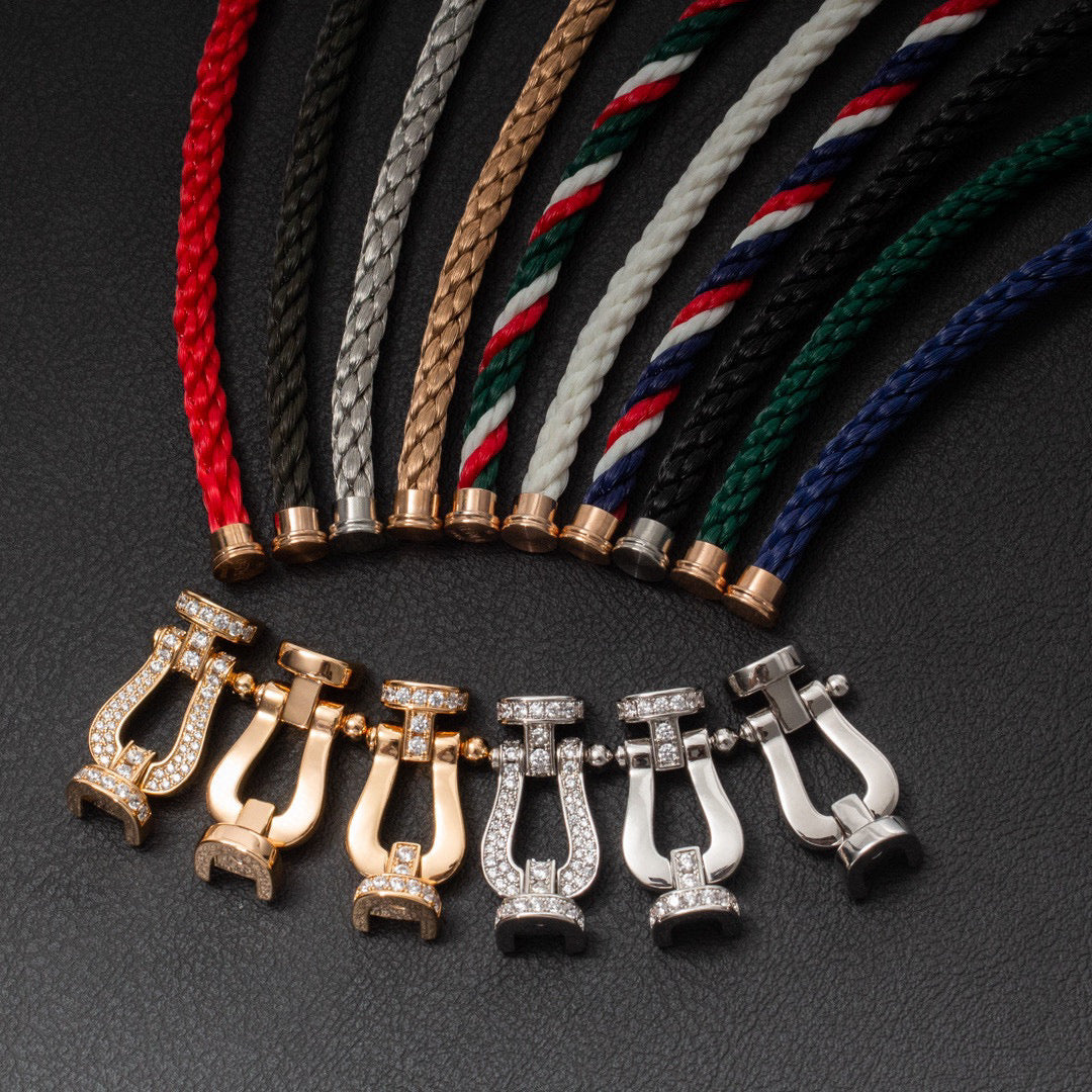 ¡®lume Jewelry¡¯FORCE LARGE HORSESHOE FULL DIAMOND BRACELET ROSE GOLD