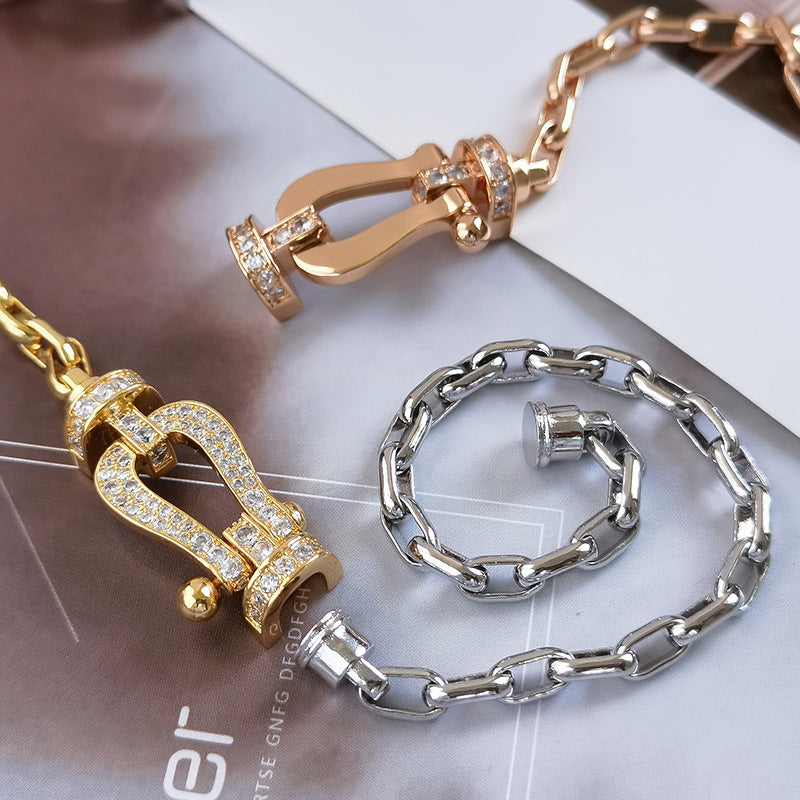 ¡®lume Jewelry¡¯FORCE LARGE HORSESHOE CLASP  METAL BRACELET