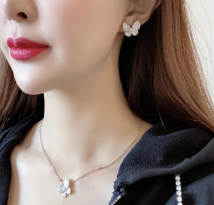¡®lume Jewelry¡¯BUTTERFLY ALL DIAMOND EARRINGS