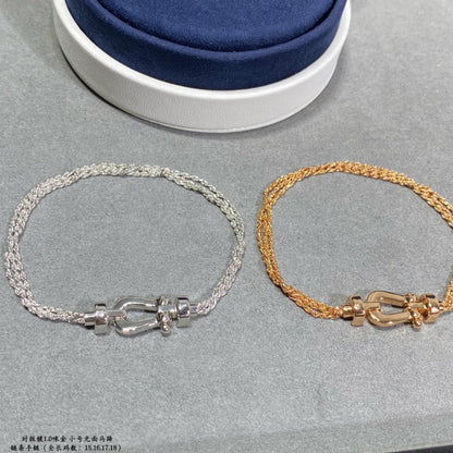 ¡®lume Jewelry¡¯FORCE SMALL HORSESHOE  DIAMOND CHAIN ROPE BRACELET