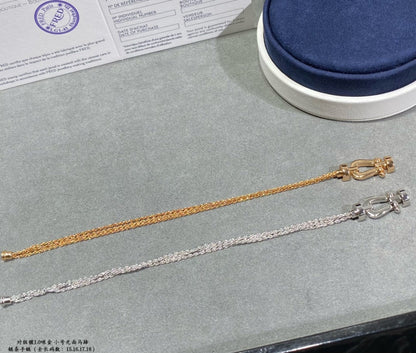 ¡®lume Jewelry¡¯FORCE SMALL HORSESHOE  DIAMOND CHAIN ROPE BRACELET
