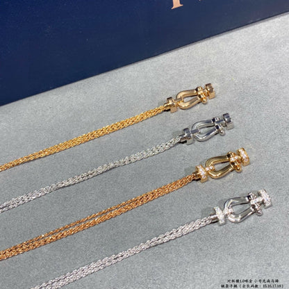 ¡®lume Jewelry¡¯FORCE SMALL HORSESHOE  DIAMOND CHAIN ROPE BRACELET