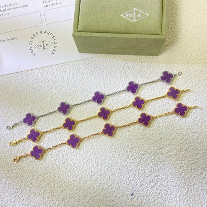[lume Jewelry]New  CLOVER 5 MOTIF VIOLET BRACELET COLLECTION
