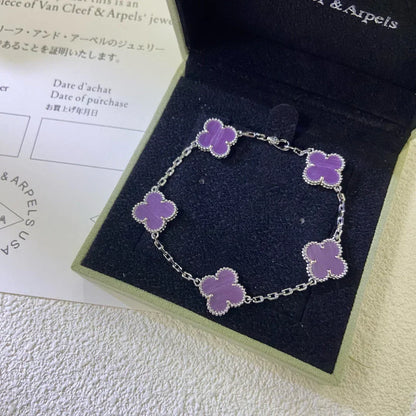 [lume Jewelry]New  CLOVER 5 MOTIF VIOLET BRACELET COLLECTION