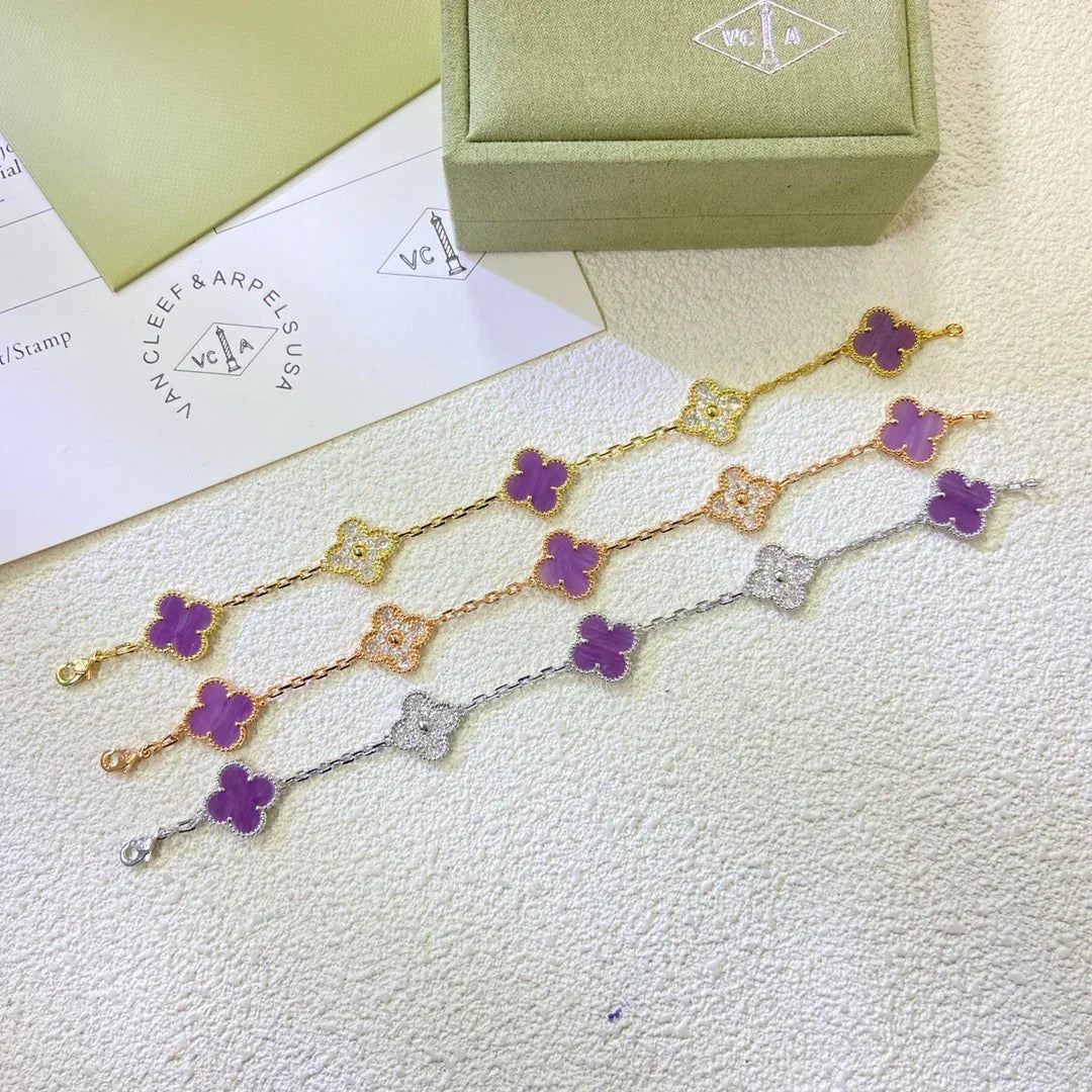 [lume Jewelry]New  CLOVER 5 MOTIF VIOLET BRACELET COLLECTION