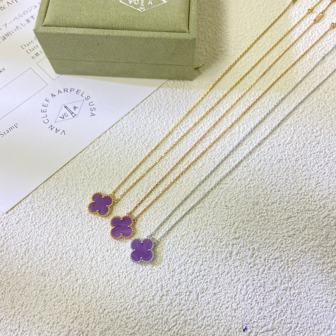 ¡®lume Jewelry¡¯CLOVER 15MM  PURPLE VIOLET NECKLACE
