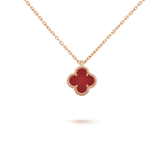 ¡®lume Jewelry¡¯CLOVER MINI 9.5MM WHITE CARNELIANS NECKLACE