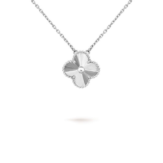 ¡®lume Jewelry¡¯CLOVER 15MM LASER NECKLACE SILVER