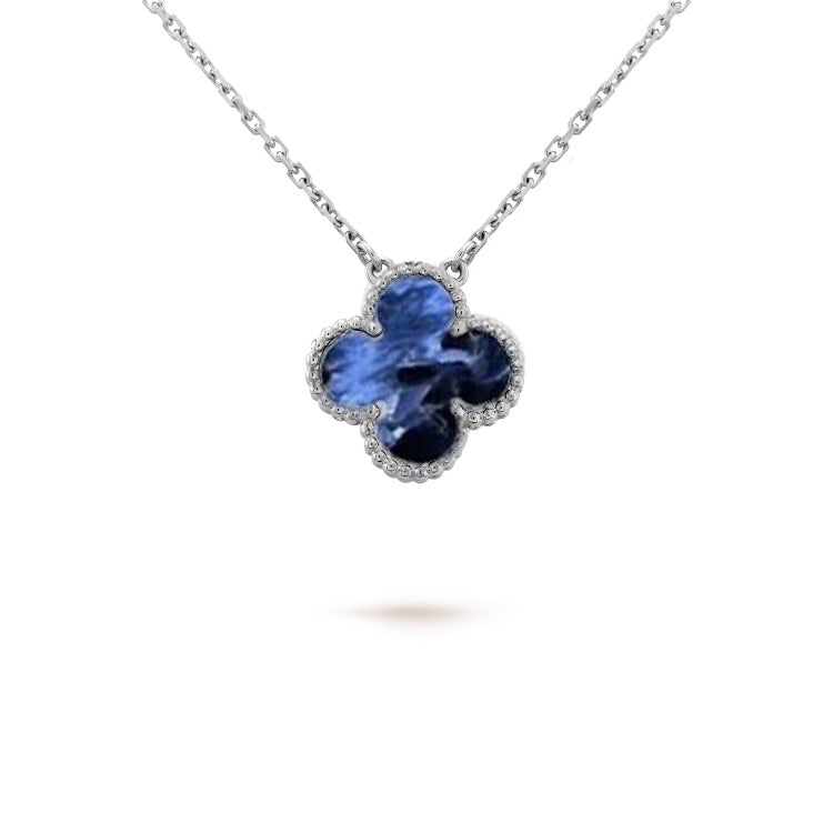 ¡®lume Jewelry¡¯CLOVER 15MM PIETERSITE NECKLACE SILVER