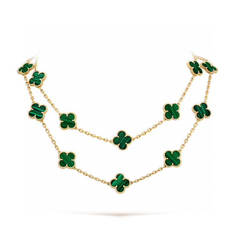 ¡®lume Jewelry¡¯CLOVER 20 MOTIFS MALACHITE GOLD