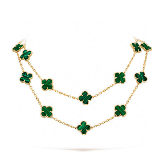 ¡®lume Jewelry¡¯CLOVER 20 MOTIFS MALACHITE GOLD