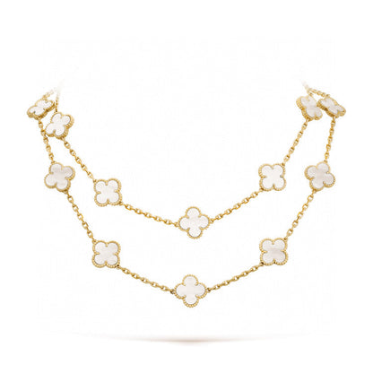 ¡®lume Jewelry¡¯CLOVER 20 MOTIFS WHITE MOP NECKLACE