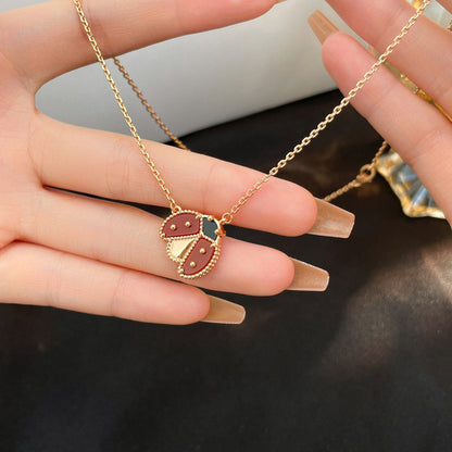¡®lume Jewelry¡¯LUCKY  CARNELIANS LADYBUG NECKLACE