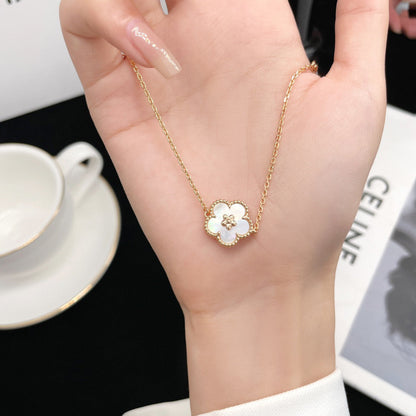 ¡®lume Jewelry¡¯LUCKY WHITE MOP PLUM BLOSSOM  BRACELET