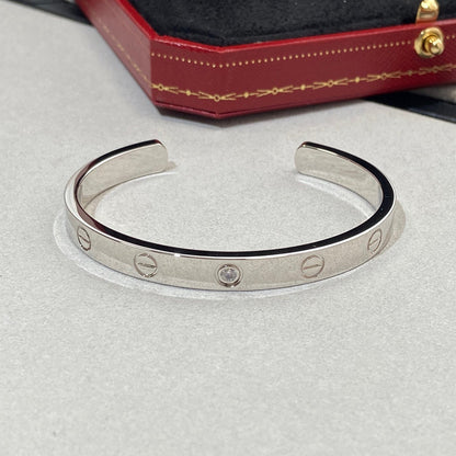 ¡®lume Jewelry¡¯LOVE BRACELET 6.1MM 1 DIAMOND OPEN CUFF