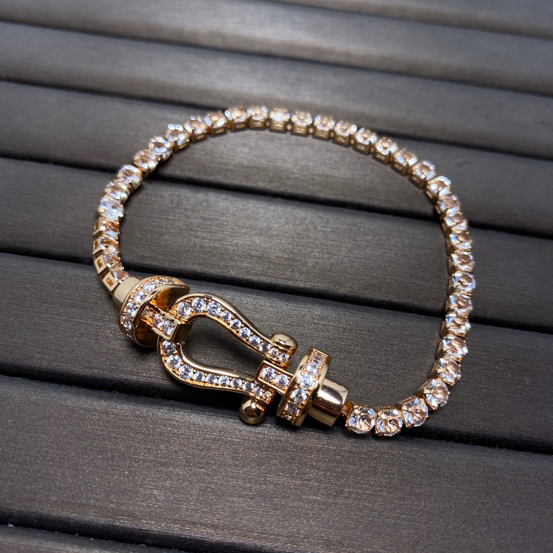 ¡®lume Jewelry¡¯FORCE  LARGE HORSESHOE FULL DIAMOND TENNIS BRACELET
