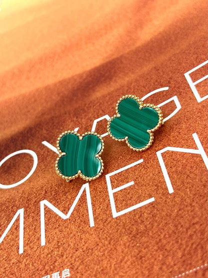[lume Jewelry] CLOVER LARGE (20mm) 1 MOTIFS GREENER MOP STUD EARRINGS