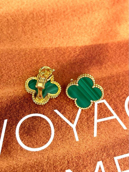 [lume Jewelry] CLOVER LARGE (20mm) 1 MOTIFS GREENER MOP STUD EARRINGS