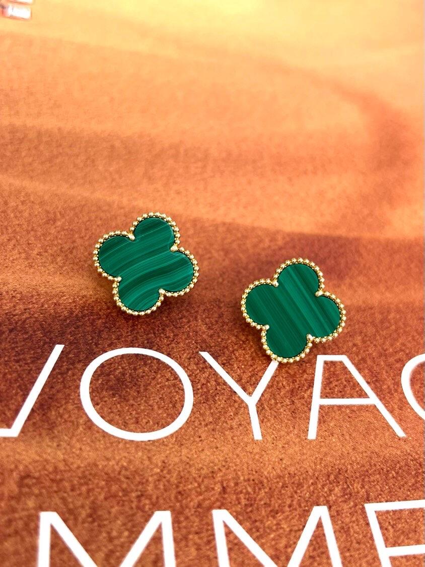 [lume Jewelry] CLOVER LARGE (20mm) 1 MOTIFS GREENER MOP STUD EARRINGS