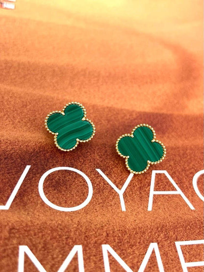 [lume Jewelry] CLOVER LARGE (20mm) 1 MOTIFS GREENER MOP STUD EARRINGS