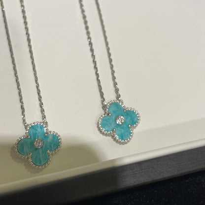 ¡®lume Jewelry¡¯CLOVER 15MM DIAMOND SVRES PORCELAIN  NECKLACE SILVER