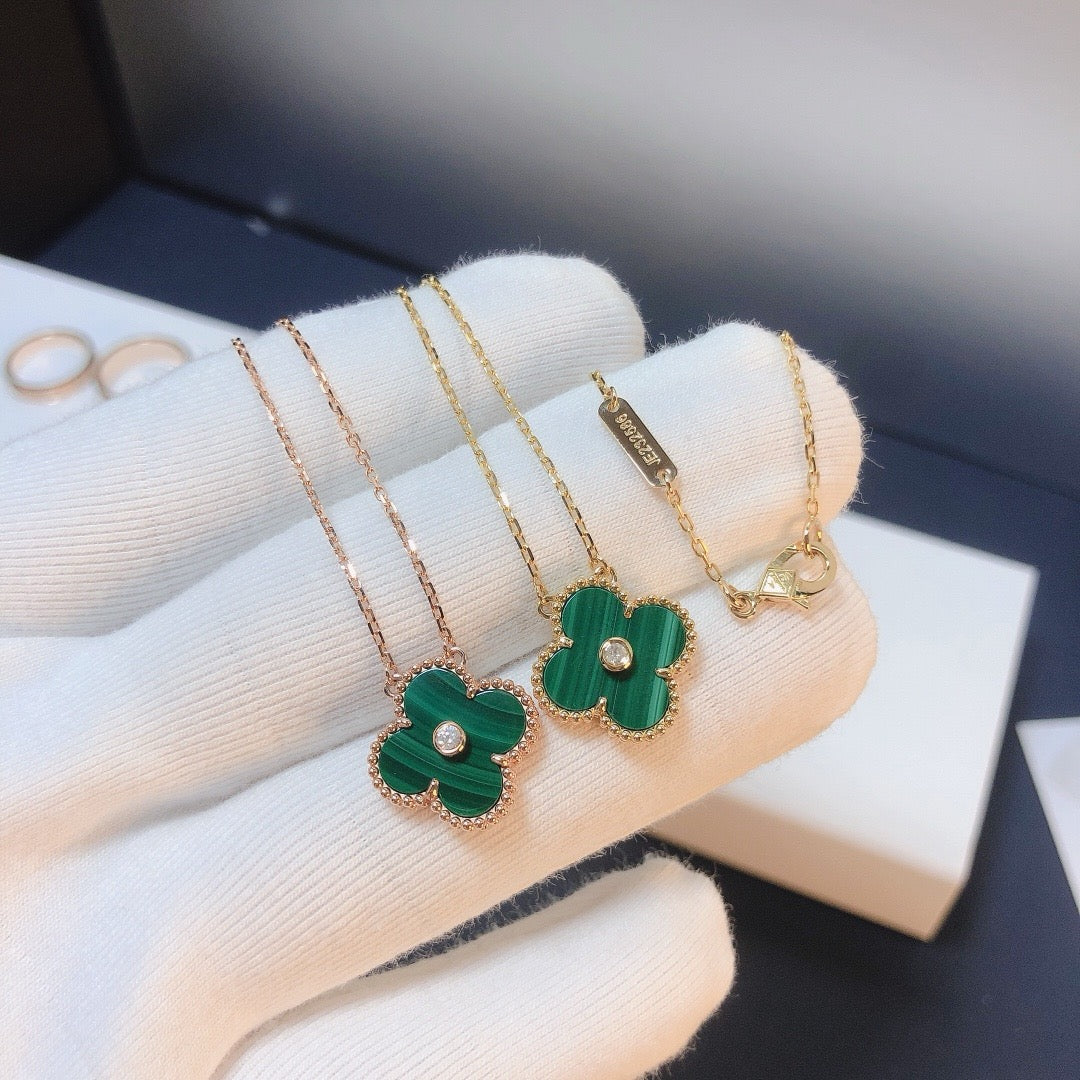 ¡®lume Jewelry¡¯CLOVER 15MM DIAMOND TURQUOISE NECKLACE
