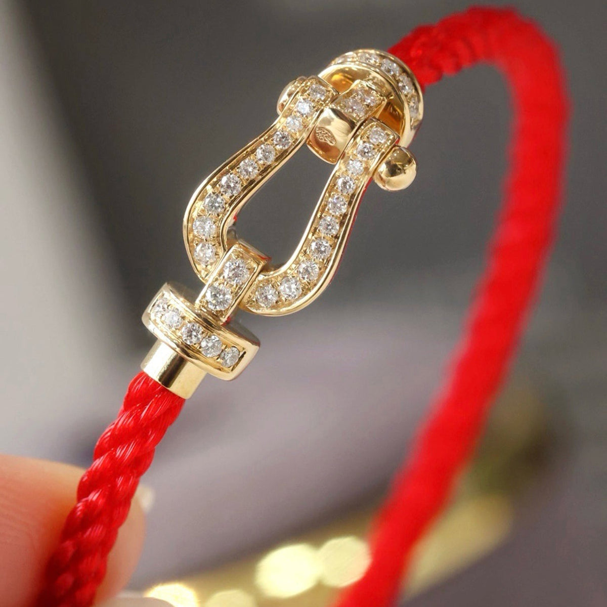 ¡®lume Jewelry¡¯FORCE LARGE HORSESHOE FULL DIAMOND BRACELET GOLD