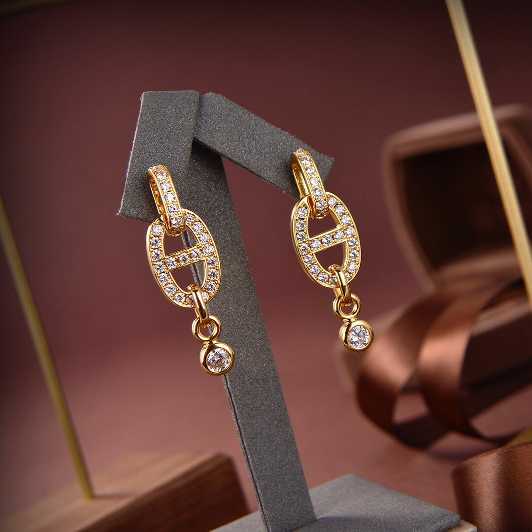 ¡®lume Jewelry¡¯HM CHAINE DIAMOND EARRINGS
