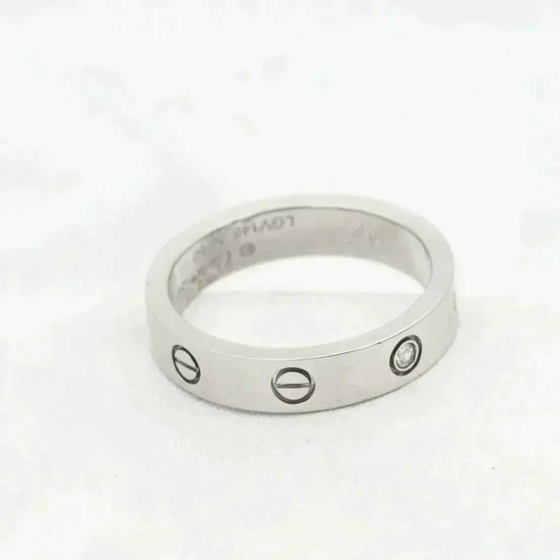 ¡®lume Jewelry¡¯LOVE RING 4MM 1 DIAMOND SILVER