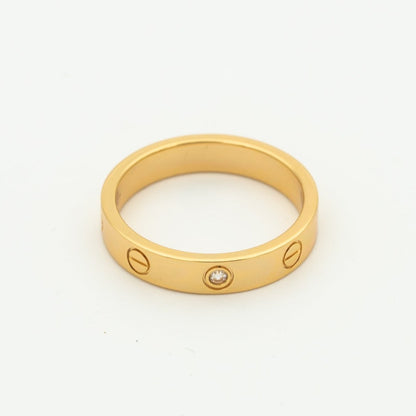 ¡®lume Jewelry¡¯LOVE RING 4MM 1 DIAMOND PINK GOLD