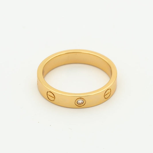¡®lume Jewelry¡¯LOVE RING 4MM 1 DIAMOND PINK GOLD