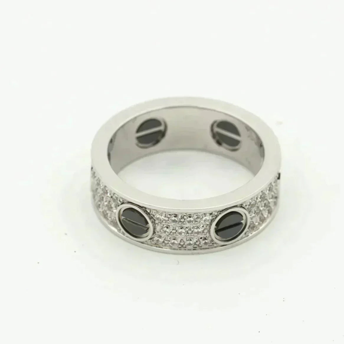 ¡®lume Jewelry¡¯LOVE RING 5.5MM DIAMONDS PAVED CERAMIC