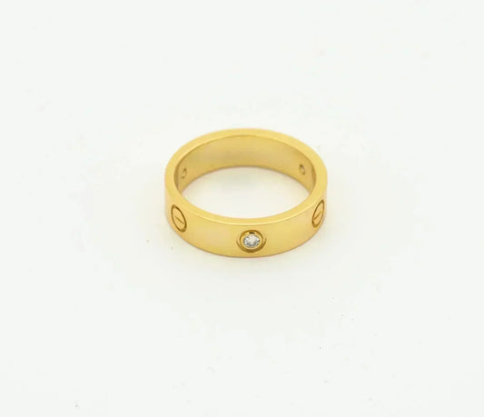 ¡®lume Jewelry¡¯LOVE RING 4MM 1 DIAMOND GOLD