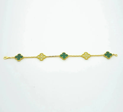 [lume Jewelry]New  CLOVER 5 MOTIF MALACHITE BRACELET COLLECTION