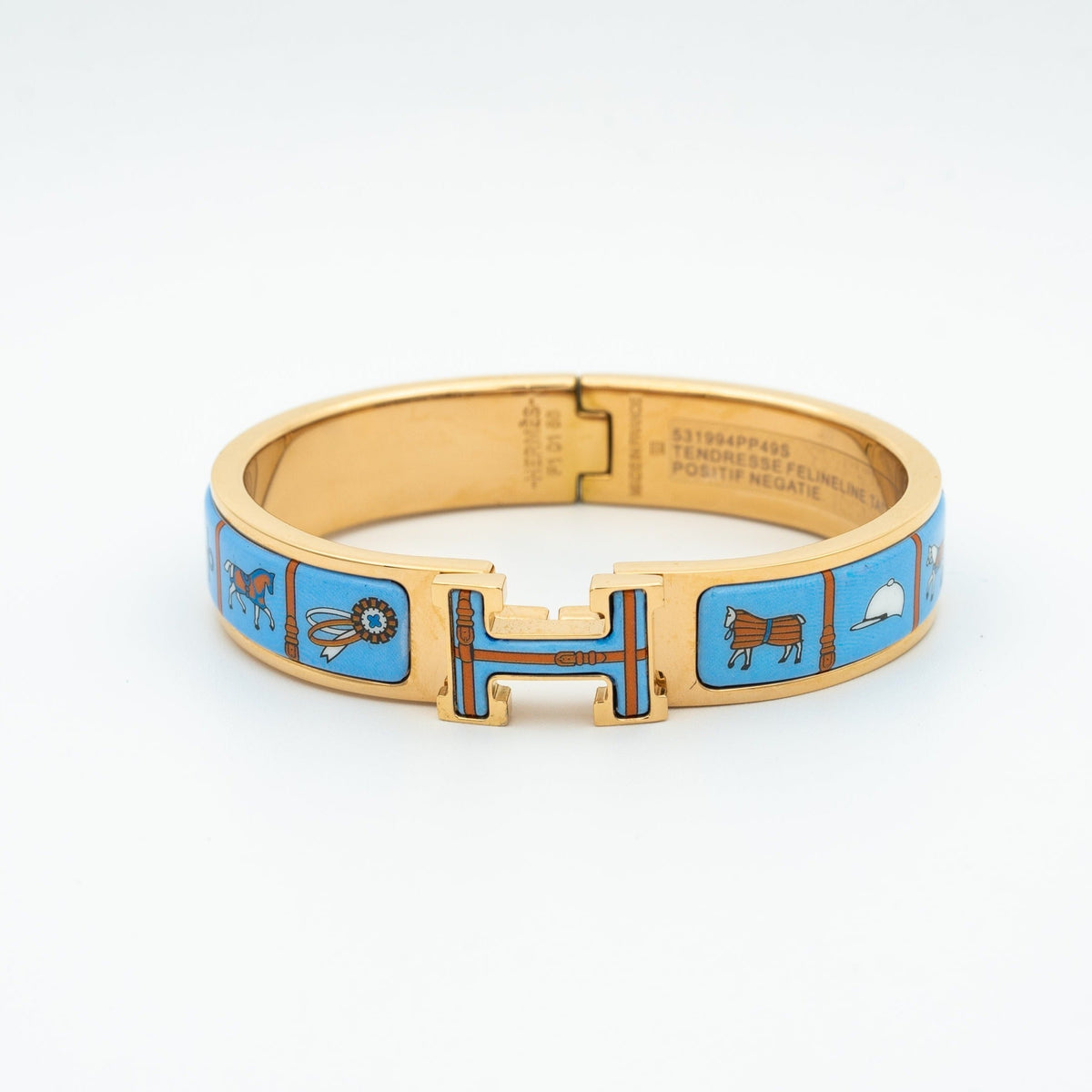 ¡®lume Jewelry¡¯H PINK GOLD BRACELET BLUE CERAMIC