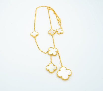 ¡®lume Jewelry¡¯CLOVER MOTHER OF PEARL NECKLACE 6 MOTIF