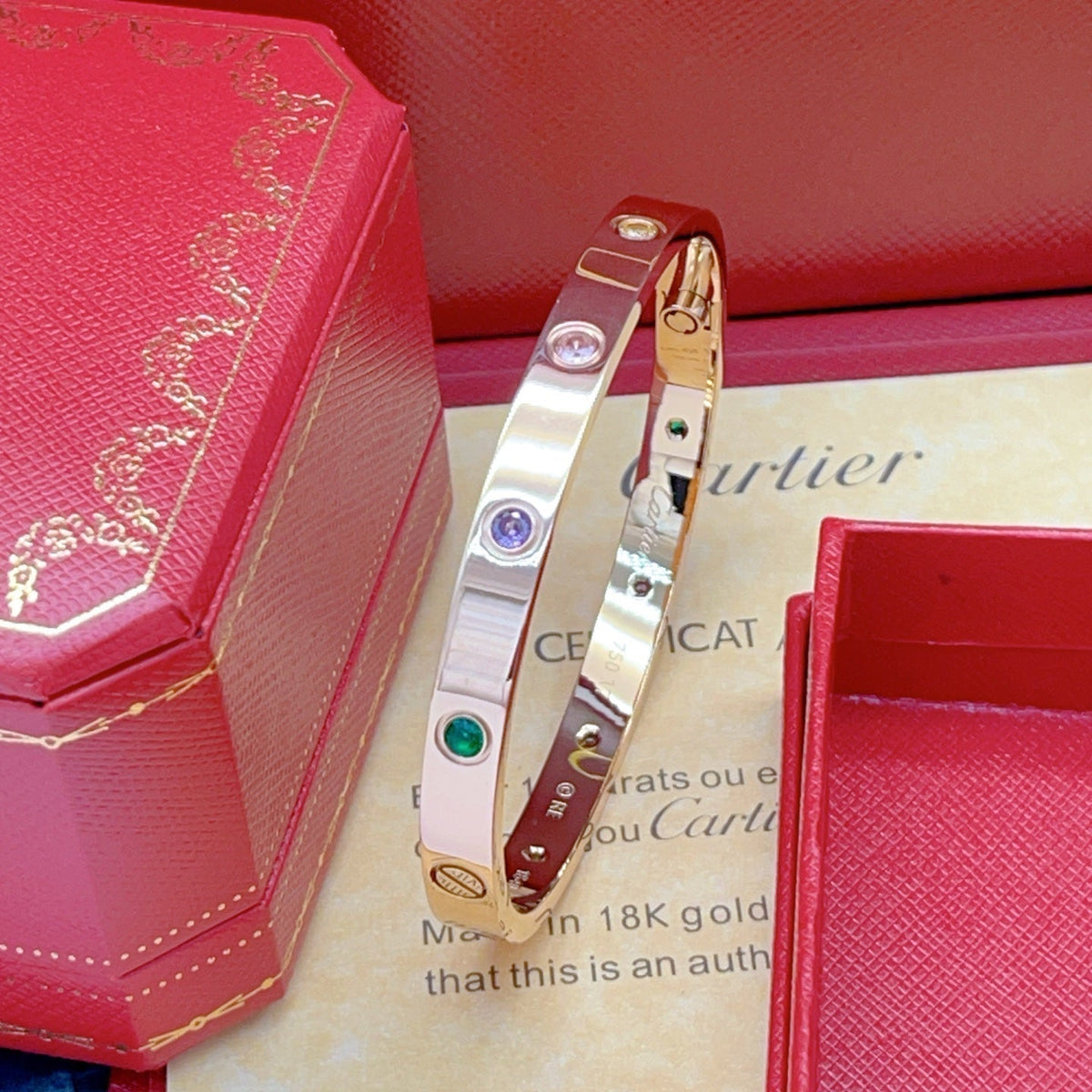 [lume Jewelry]2026 RAINBOW LOVE BRACELET 6.1MM  10 DIAMONDS