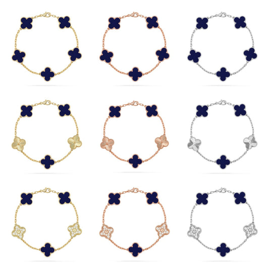 [lume Jewelry]New CLOVER 5 MOTIF LAPIS LAZULI BRACELET COLLECTION