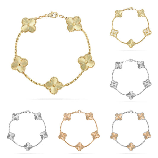 [lume Jewelry]New  CLOVER 5 MOTIF LASER BRACELET COLLECTION
