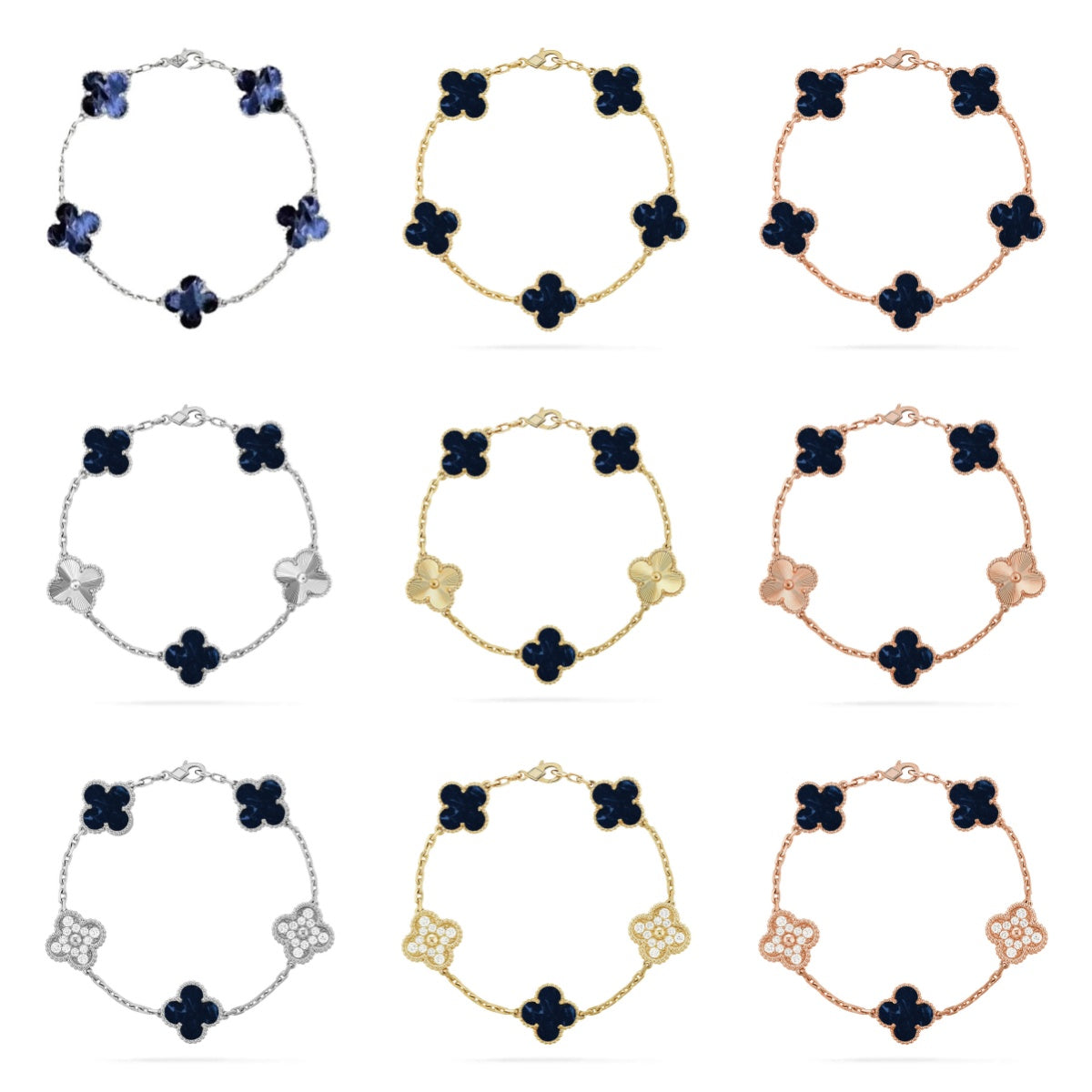 [lume Jewelry]New CLOVER 5 MOTIF PIETERSITE BRACELET COLLECTION