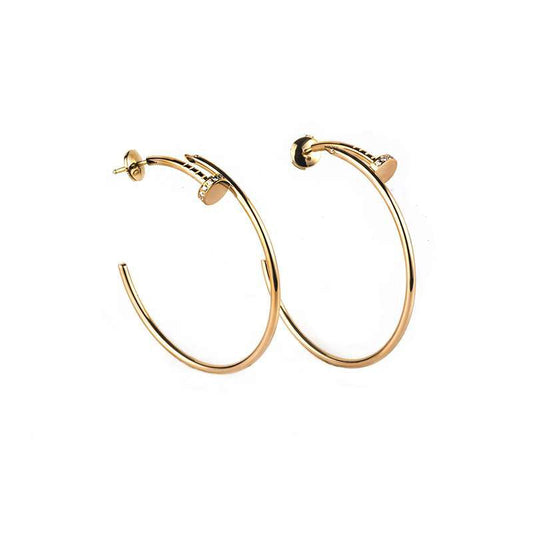 ¡®lume Jewelry¡¯JUSTE EARRINGS GOLD DIAMONDS 1.8MM