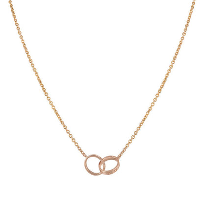 ¡®lume Jewelry¡¯LOVE NECKLACE DOUBLE RING PINK GOLD