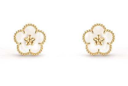 [lume Jewelry]LUCKY WHITE MOP EARRINGS